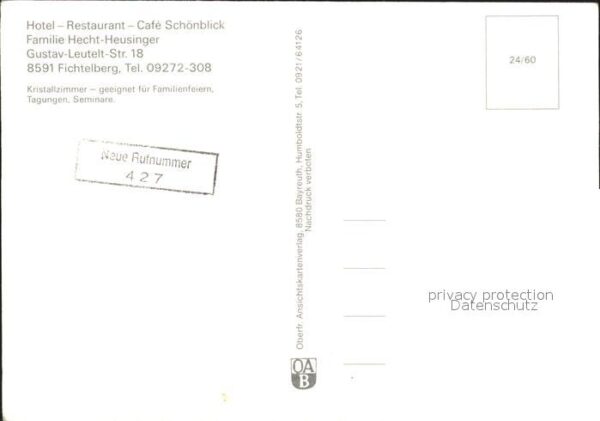 Fichtelberg Bayreuth Hotel Restaurant Schönblick – Bild 2