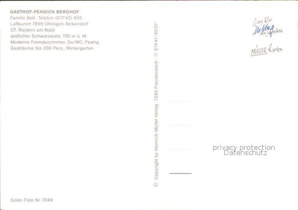 Uehlingen-Birkendorf Gasthof Pension Berghof – Bild 2