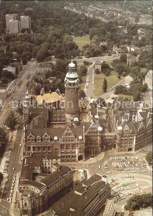 Leipzig Fliegeraufnahme Rathaus