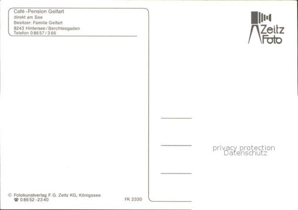 Hintersee Berchtesgaden Cafe Pension Gelfart – Bild 2