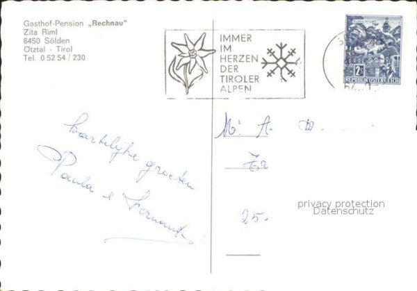 Soelden Oetztal Gasthof Pension Rechnau – Bild 2