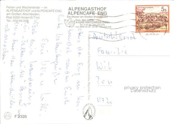 Hinterriss Tirol Gr Ahornboden Eng Alpengasthof – Bild 2