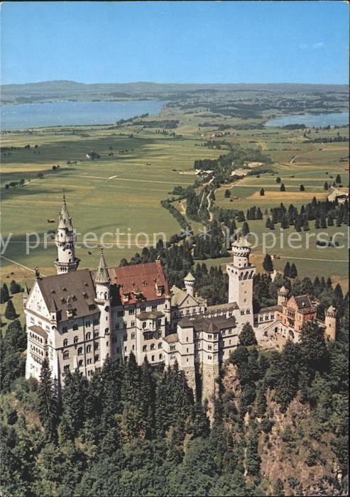 Fuessen Allgaeu Fliegeraufnahme Schloss