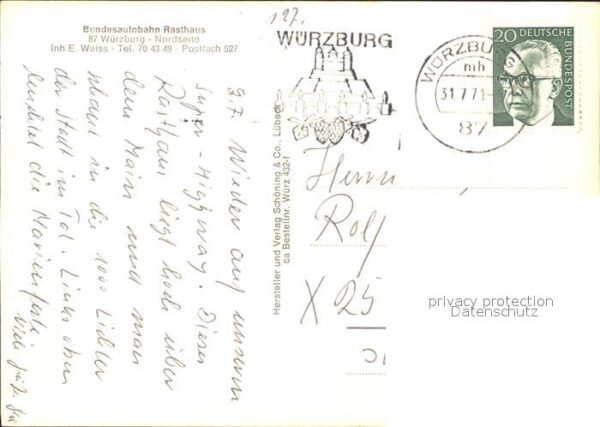 Wuerzburg Bundesautobahn Rasthaus – Bild 2