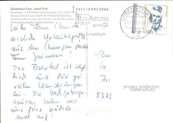 Sachrang Chiemgau Gästehaus – Bild 2