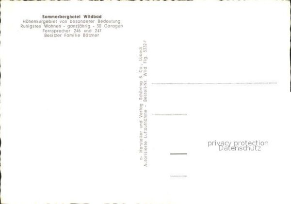 Wildbad Schwarzwald Berghotel Fliegeraufnahme – Bild 2