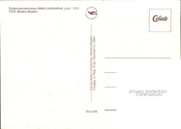 Baden-Baden Cistercienserinnen Abtei Lichtenthal – Bild 2