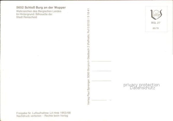 Schloss Burg Wupper Fliegeraufnahme – Bild 2