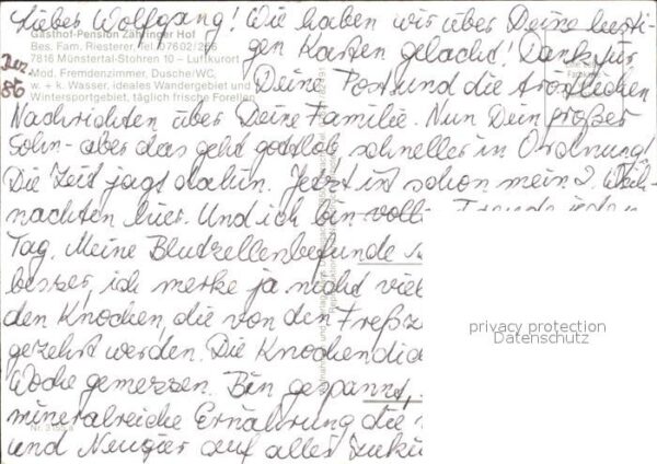 Muenstertal Schwarzwald Gasthof Pension Zähriger Hof – Bild 2