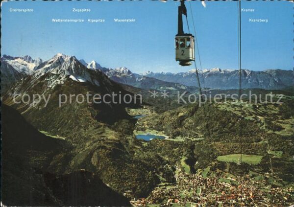 Karwendelbahn mit Mittenwald und Zugspitzgruppe
