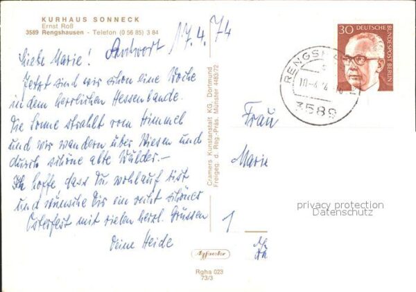 Rengshausen Hessen Fliegeraufnahme Kurhaus Sonneck – Bild 2