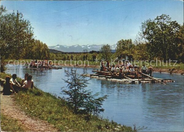 Isartal Flösse auf der Isar