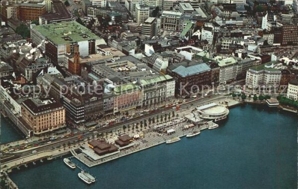 Hamburg Fliegeraufnahme Jungfernstieg und Binne