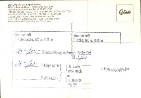 Lohberg Lam Bergpension Kapitän Goltz – Bild 2
