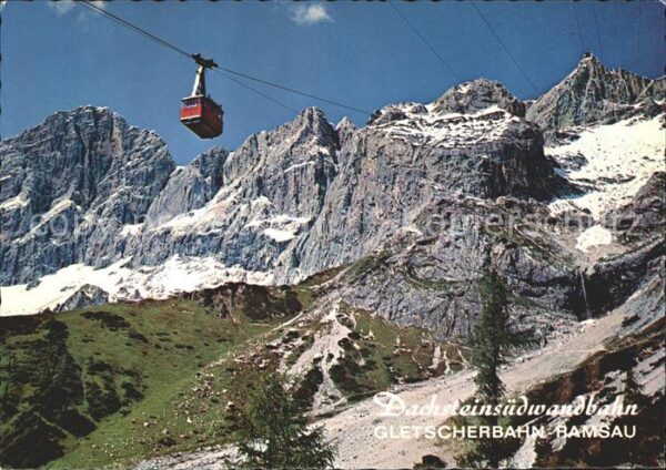 Ramsau Dachstein Steiermark Gleitscher-Seilbahn mit Bergstation Hun