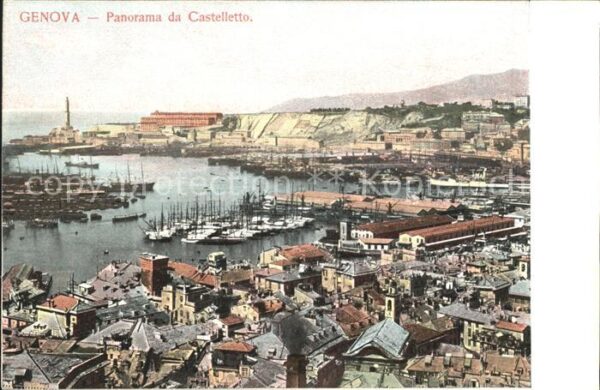 Genova Genua Liguria avec Castelletto et Port