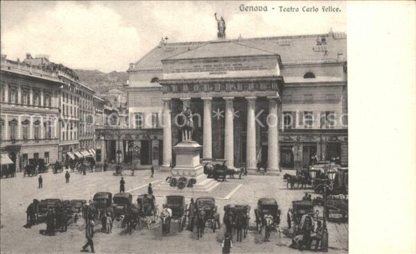 Genova Genua Liguria Teatro Carlo Felice Pferdekutschen