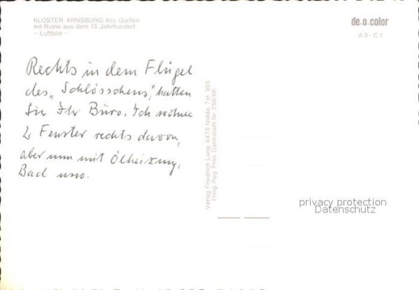 Arnsburg Hessen Kloster Fliegeraufnahme – Bild 2