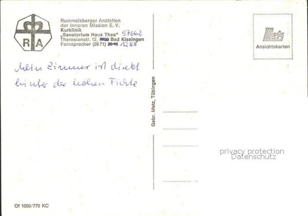 Bad Kissingen Rummelsberger Anstalten Kurklinik – Bild 2