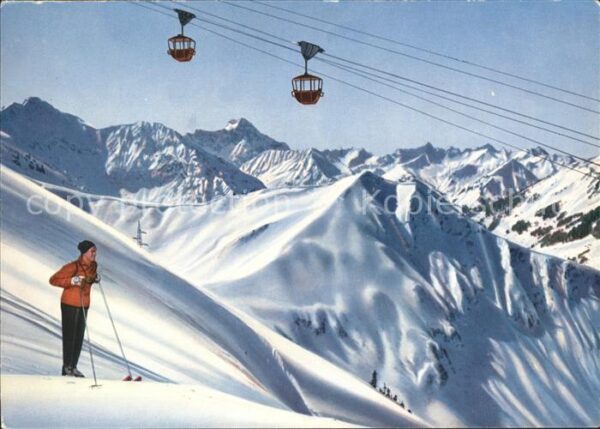 Riezlern Kleinwalsertal Vorarlberg Kanzelwandbahn Skifahrer