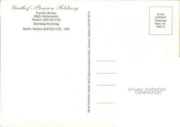 Burg Hohenstein Gasthaus Pension Felsburg – Bild 2