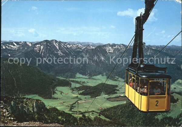 Wendelstein Berg Seilbahn Blick auf Rothwand Miesing
