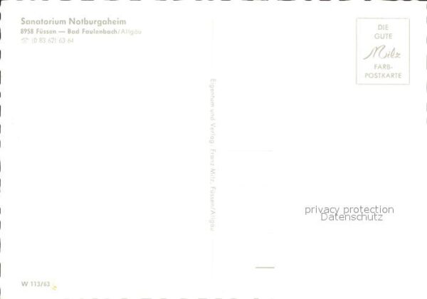 Fuessen Allgaeu Sanatorium Notburgaheim – Bild 2