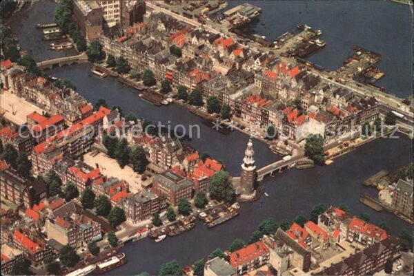 Amsterdam Niederlande Fliegeraufnahme Montelbaanstoren