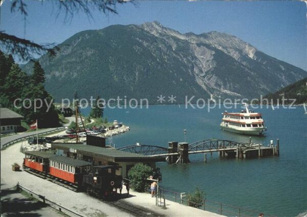 Achensee Bootssteg Schiff und Bahn
