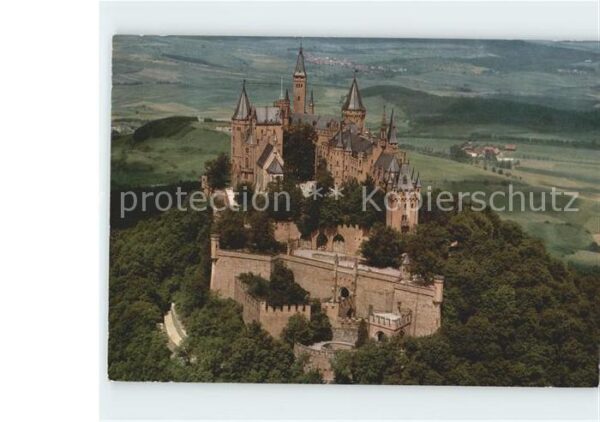 Hechingen Fliegeraufnahme Burg Hohenzollern