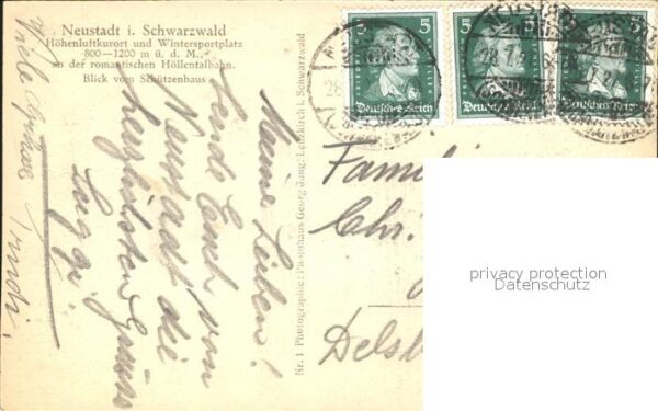 Neustadt Donaueschingen Blick vom Schützenhausweg – Bild 2