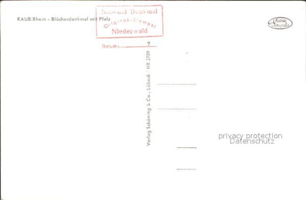 Kaub Blücherdenkmal mit Pfalz – Bild 2