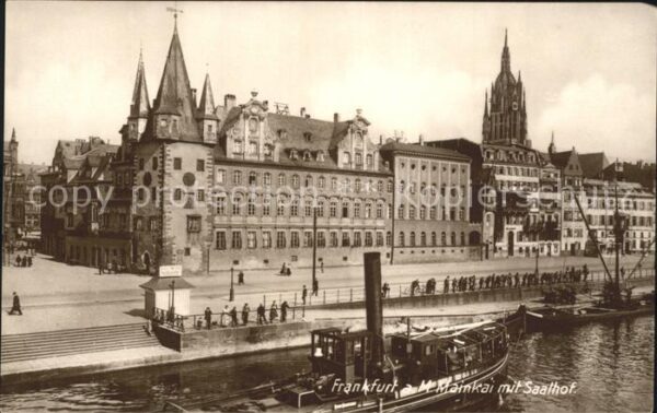 Frankfurt Main Mainkai mit Saalhof