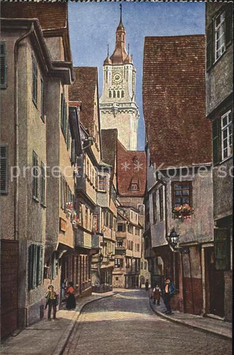 Stuttgart Altstadt Turmstrasse Künstlerkarte