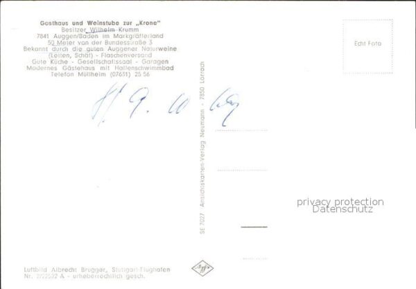 Auggen Fliegeraufnahme Gasthaus Weinstube zur – Bild 2