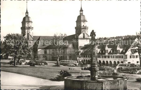 Freudenstadt Kirche Marktplatz Brunnen