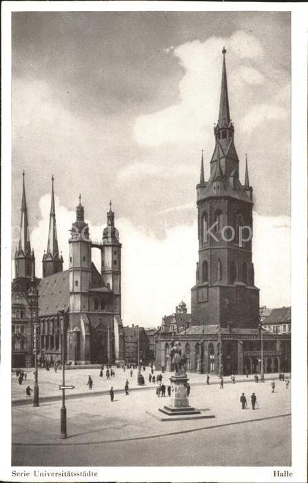 Halle Saale Serie Universitätsstädte Platz Kirchen
