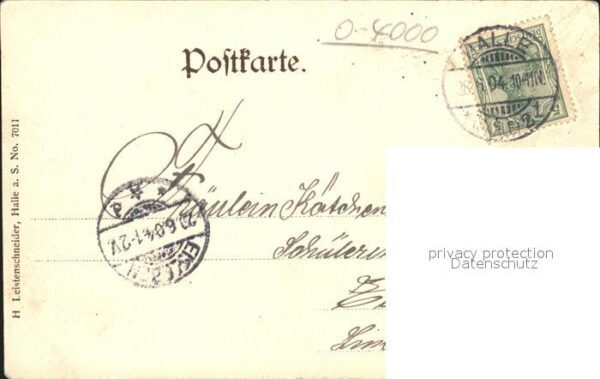 Halle Saale Hauptpost von der Promenade – Bild 2