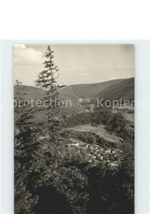 Sitzendorf Thueringen Blick von der Schönen Aussicht