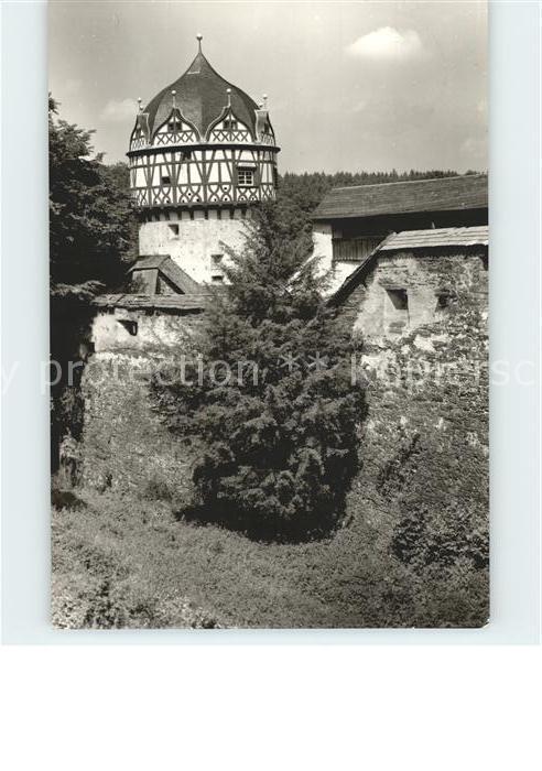 Schloss Burgk Roter Turm und Wallgraben
