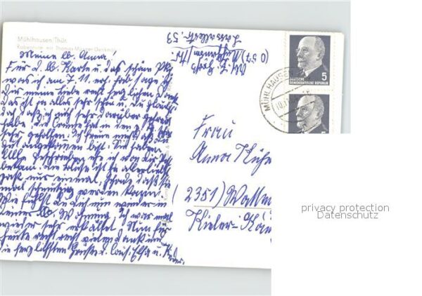 Muehlhausen Thueringen Rabenturm mit Thomas Müntzer-Denkmal – Bild 2
