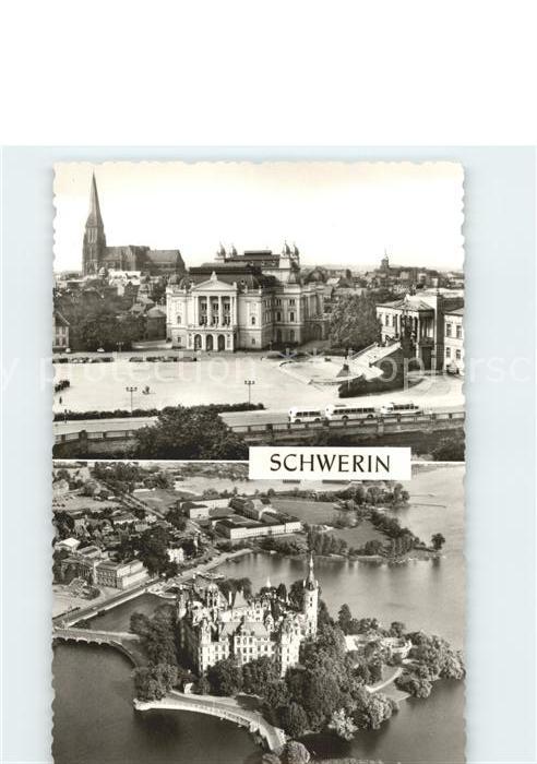 Schwerin Mecklenburg Schloss Fliegeraufnahme Theater Museum