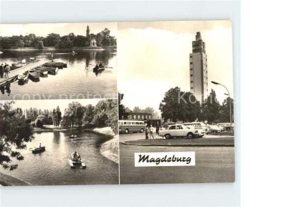 Magdeburg Adolf-Mittag-See und Aussichtsturm Rote