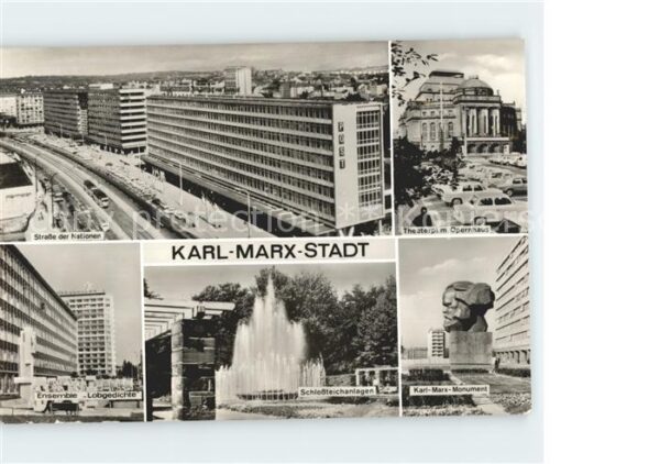 Karl-Marx-Stadt Opernhaus Strasse der Nationen Schlosst