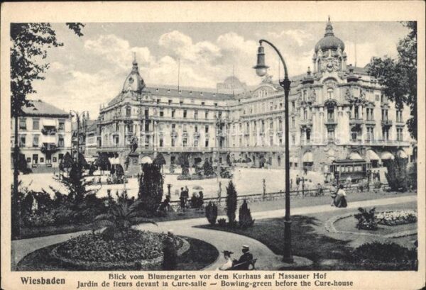 Wiesbaden Blumengarten Kurhaus Massauer Hof