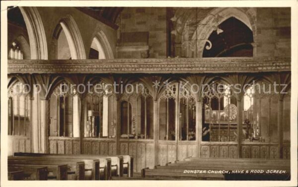 Minehead West Somerset Dunster Church Nave Rood Screen
