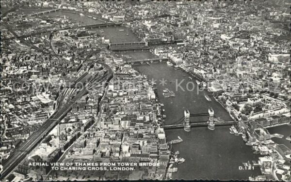 London Fliegeraufnahme Thames Tower Bridge Cha