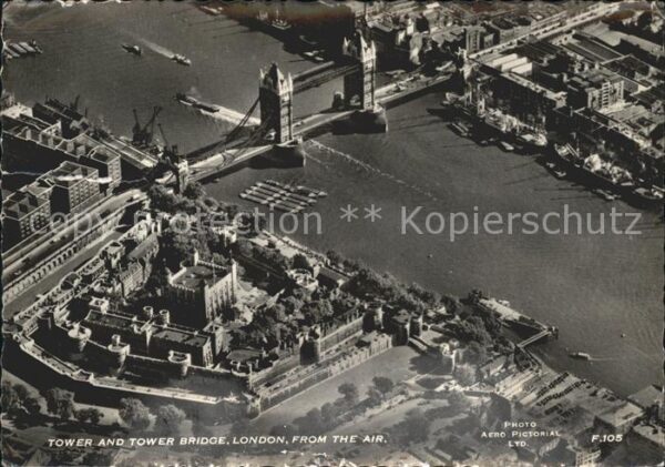 London Fliegeraufnahme Tower Tower Bridge