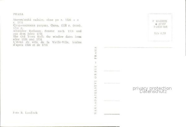 Praha Prahy Prague Staromestska radnice – Bild 2