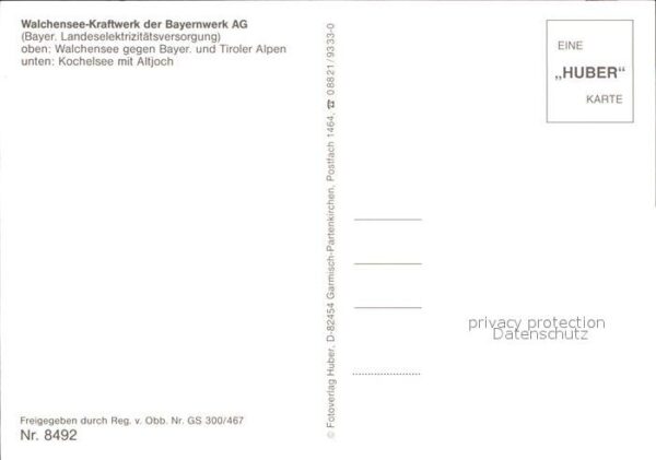 Walchensee Kraftwerk Bayerwerk AG Altjoch – Bild 2